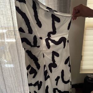 SHEIN Black and White Asymmetrical Dress